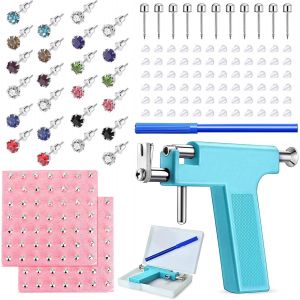 Kalhx-Lot De 224 Pistolets De Per&ccedil;age D'oreille En Acier Inoxydable Avec Boucles D'oreilles Pour Le Nez,La L&egrave;vre Et Le Septum - Neuf