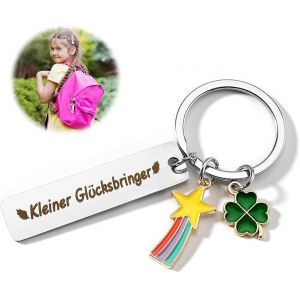 Kal-Porte-Clés Trèfle Porte-Bonheur En Acier Inoxydable Pour Meilleure Amie, Fille, Petite-Fille, Nièce, Enseignant, Couleur, Taille Unique - Neuf
