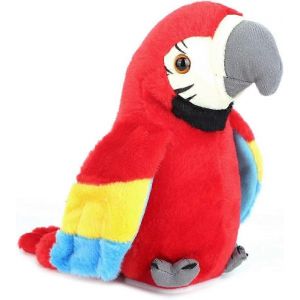 Jouet en peluche perroquet parlant,mimétisme Animal de compagnie perroquet parlant jouet en peluche Belle poupée de perroquet parlant (rouge) - Neuf