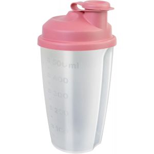 ERYI-Gobelet Mélangeur/Shaker Avec Echelle/Graduation De Mesure, Disque Mélangeur Amovible Et Bec Verseur Refermable, Capacité : 0,5 L, 2435227P, Rose - Neuf