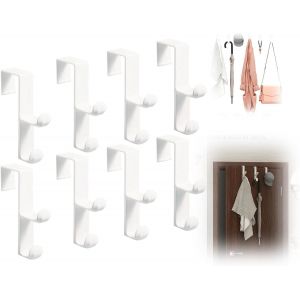 8 Pcs Crochet Radiateur Rond,Crochet radiateur,Crochet Serviette Salle De Bain,Patere Seche Serviette,pour Tous les Radiateurs Standards - Neuf