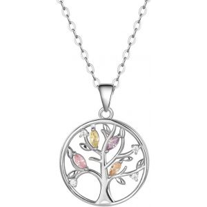 Kal-Argent Sterling 925 Arbre Pendentif, Argent 925 Collier Arbre De Vie, Pendentif Argent Arbre De Vie, Collier Arbre De Vie Pendentif Avec Chaîne, Avec Boite, Pour Cadeau Saint-Valentin Et De Noël - Neuf