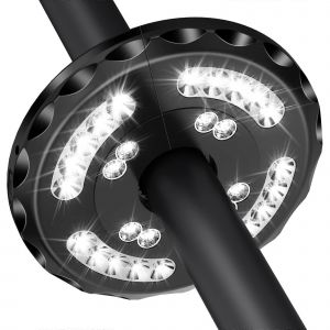 Nouveau Produit,Lampe De Parasol De Jardin Rechargeable,28 Led 400 Lumens Parasol Light Avec 2 Modes D'éclairage 18-54 Heures - Neuf