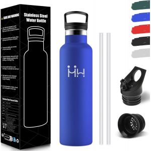 Bouteille Isotherme 1l, &Eacute;tanche Sans Bpa, Gourde Isotherme, Double Paroi, Bouteille, 18/8 Acier Inoxydable, Gourde Inox, Bouteille D'eau Pour Sport, Randonn&eacute;e, &Eacute;cole, Bureau - Neuf