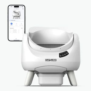 Catlink Open-XBac &Agrave; Liti&egrave;re Autonettoyant , Contr&ocirc;le Par Application, 2,4g/5g/Wifi, Avec Tapis De Liti&egrave;re Pour Chat，Grand Volume De 12 Litres, Pour Tous Types D'&Eacute;pandage - Neuf