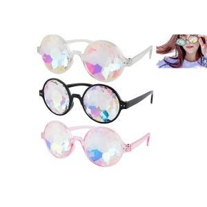 Lunettes De Rave Kal&eacute;idoscopiques - Lot De 3 Lunettes De Soleil Arc-En-Ciel Pour Festivals Et &Eacute;v&eacute;nements - Neuf