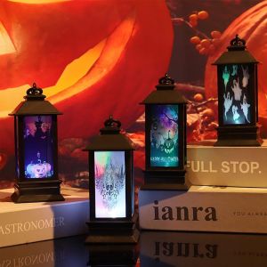 4 Pi&egrave;ces Lanterne Halloween Led,Decoration Halloween Exterieur Interieur A Suspendre, Halloween Decoration Citrouille Lumineuse, D&eacute;coration Jardin Lumi&egrave;re Batterie Fantome Veilleuse (Lumi&egrave;re Froide) - Neuf