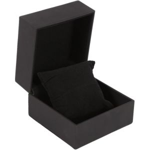 Kal-Boîte De Montre Montre Coffret Noir Pu Cuir 1 Pc Nouveau Noir Pu Cuir Montre Présent Vitrine Bracelet Bracelet Bijoux Boîte De Rangement - Neuf