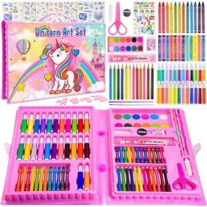 Eryi-Cadeau Fille 4-12 Ans, Crayons De Couleur Enfant Licorne Jouet Fille 3-12 Ans Malette Dessin Enfant Idée Cadeau Fille 4-12 Ans Activites Manuelles Pour Enfants 3-10 Ans - Neuf