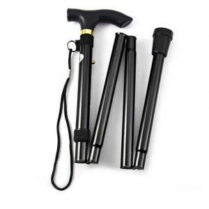 Bâtons De Randonnée Pliables, Légers, Télescopiques, Pliables En Aluminium, Noirs - Neuf
