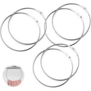 Letnerny-Porte Cravate, 6 Pièces 143 X 4,0 Mm Écharpe Placard Crochet Anneau, Rond Cintre Foulard, Argent Porte Foulard, Rangement Cravate, Pour Ceinture, Écharpe, Cravate - Neuf