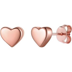 Boucles D'oreilles En Argent Sterling 925 Clous D'oreilles Coeur/&Eacute;toile/Lune/Cercle/Ronde Plaqu&eacute; Platine/Or 18k/Or Rose Cadeau Saint Valentin Boucles D'oreilles Sets Femme Fille - Neuf