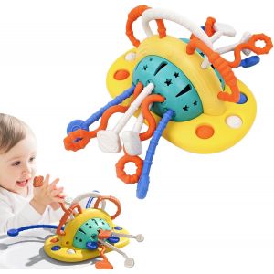 Montessori Jouets pour b&eacute;b&eacute; en silicone &agrave; ventouse pour chaise haute Jouets sensoriels pour enfants de 18 mois et plus - Neuf