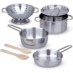 ERYI-Ensemble De Jeu De Casseroles Et Poêles Pour Enfants Et Jeux De Rôle, Accessoires De Cuisine Pour Enfants, Ensemble De Jeu De Cuisine Pour Filles Ou Garçons De 3, 4, 5, 6, 7, 8 Ans - Neuf