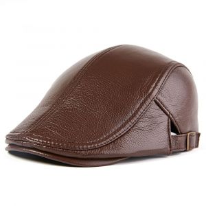 Buttermere-Béret En Cuir Group Pour Homme,Casquette Plate En Peau De Mouton,Marron,Ajustable,Haute Qualité,Automne Hiver - Neuf