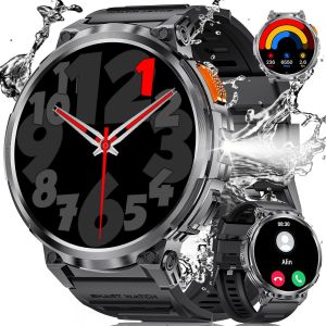 Montre Connectée, 1,85 ""Hd Ips Écran Tactile, Avec Lampe De Poche/Ip68 Montre Intelnte Waterproof/730mah Batterie/120 + Modes Sportifs, Surveillance De La Santé 24/7, Android Ios - Neuf