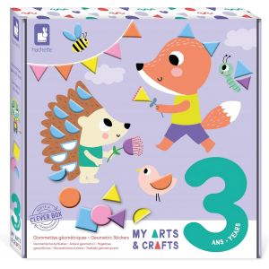 ERYI-- My Arts & Crafts - Dès 3 Ans - Gommettes Géométriques - 4 Tableaux - Kit Loisir Créatif Enfant - Apprentissage Motricité Fine Et Concentration - J07740 - Neuf