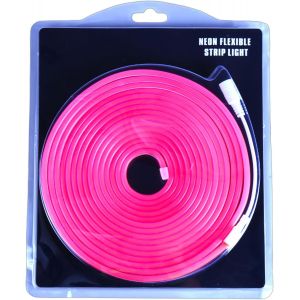 ERYI-- Bande Lumineuse Led Néon Flexible 12V, 5M 6X12Mm 120 Leds/Mètres. Couleur Rose. Coupez Tous Les 2,5 Cm. Décoration Intérieure Et Extérieure, Parfaite Pour La Maison, Les Entreprises... - Neuf
