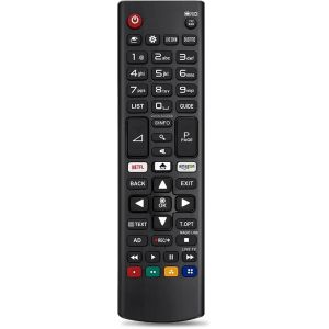 Remplacement Télécommande LG AKB75095308, Télécommande Universelle LG Compatible avec Tous Les Téléviseurs LG Smart TV/LCD/LED/4K/8K, Aucune Configuration Requise, Bouton Raccourci Netflix Inclus - Neuf