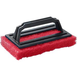 Lot de 5 brosses de nettoyage de baignoire à main, éponges de baignoire et de piscine (rouge), brosses éponges robustes, pour le nettoyage des murs et des carreaux de piscine. - Neuf