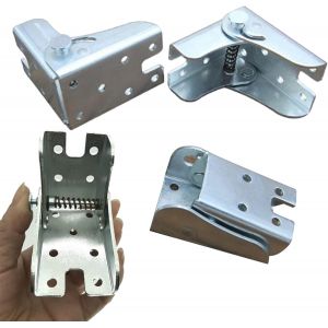 Lot de 4 charni&egrave;res de pied de table pliantes, pieds de table pliables verrouillables &agrave; 90&deg; pour plans de travail pliables et tables pliantes de cuisine (argent&eacute;) - Neuf