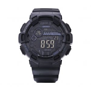 Montre-Bracelet Electronique Numerique A Retroeclairage Led, Ronde, Etanche, Sport (Noir) - Neuf
