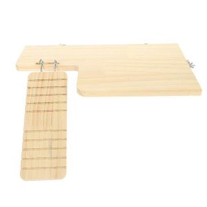 Ensemble de jeu en bois pour hamster - plate-forme suspendue et échelle pour animaux actifs - Aventure sûre, durable et amusante pour hamsters, souris et oiseaux - Neuf