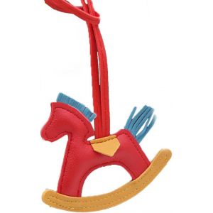 KAL-Cheval De Troie Porte-Cl&eacute;s Porte Clef Mignon Porte-Cl&eacute;s En Forme Mignon En Cuir Fait &Agrave; La Main Pour La Famille Proches Et Les Amis&iquest;Rouge&iquest; - Neuf