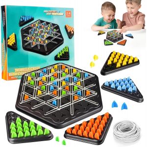 Triggle Jeu &Eacute;lastique Jeu De Triangle En Cha&icirc;ne &Eacute;checs Triangulaires En Cha&icirc;ne Interactifs Jeux De Soci&eacute;t&eacute; Famille Favorisant L'agilit&eacute; Mentale Convient Aux Enfants Et Aux R&eacute;unions De Famill[Z2196] - Neuf