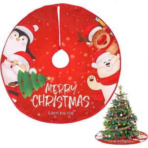 Jupe de sapin de No&euml;l, en tissu doux bross&eacute;, 90 cm pour de multiples occasions - Neuf