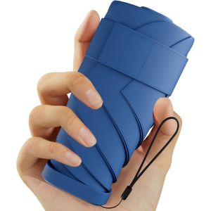 Kalanka-Parapluie Pliant De Voyage Mini Coupe - Vent,Id&eacute;al Pour Tenir Dans Votre Poche Ou Votre Sac,Parapluie Portefeuille En Tissu &Eacute;cologique,Id&eacute;al Pour Les D&eacute;placements Quotidiens,Gar&ccedil;ons Filles,Ca - Neuf