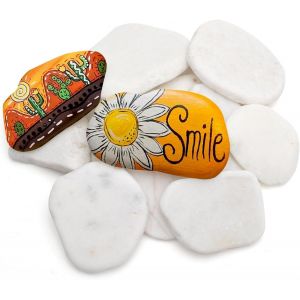 Mevronisshop-Lot De 12 Galets &Agrave; Peindre Plats 3-8 Cm, Pierres D&eacute;coratives Naturelles, Pierre Naturelle, Roches Diy, Galets De Plage, Pierres &Agrave; Peindre Pour Peinture Color&eacute;e, Aquarium, Maison, D&eacute;corat - Neuf