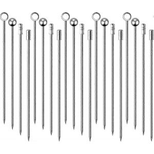 Pics À Cocktail Bâtonnet,20pcs Pics À Martini En Acier Inoxydable,Métal Réutilisable - Neuf