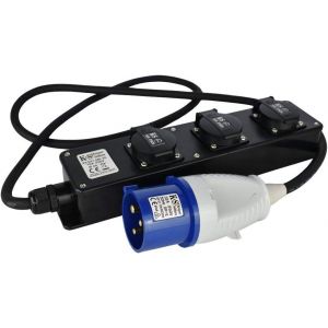 K&ouml;nner & S&ouml;hnen Ks Ex1.5M-3S Adaptateur Rallonge, Longueur De C&acirc;ble : 1,5 M, Fiche &Eacute;lectrique : 1X32A / 250V, Prises &Agrave; Clapet : 3X16A / 250V.[Z4149] - Neuf