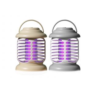 Lampe Anti-Moustiques &Eacute;lectrique Portable 3 En 1 - Gris Et Kaki - Neuf