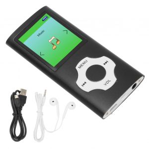 Lecteur MP3 avec ecran LCD de 1,8 pouce, prise en charge de l'enregistrement, radio FM, lecteur de musique portable pour etudiants, noir - Neuf