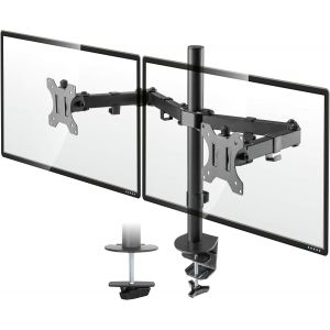CHECARZHN--NO1-Support Moniteur Pour Écrans 13-27"" - Support De Bureau À Double Bras Avec Pince - Inclinaison Ergonomique À 90°, Rotation À 360° Et Bras Pivotant À 180° - Dimensions Vesa 75X75-100X10 - Neuf