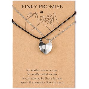 Kal-Two Souls One Heart Couples Correspondant Pendentif Colliers Cadeau Saint Valentin Pour Couple Fille Souhaitant Pierre Magn&eacute;tique Couples Collier Pour Femmes Adolescentes Collier Cadeaux - Neuf