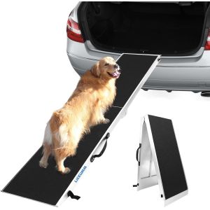 Rampe Pour Chiens Pliable,184,5 Cm,Capacité 180 Kg Pour Animaux,Voitures,Camions Et Suv - Neuf