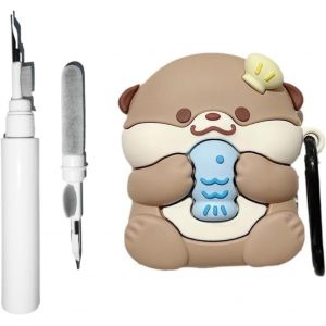 LORANKA-Coque [3 en 1] mignonne compatible avec AirPods Pro 3 avec cl&eacute;, coque de protection en silicone souple 3D avec motif de dessin anim&eacute; de chat, kit de stylo de nettoyage antichoc pour femmes e - Neuf