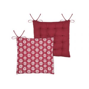 Galette De Chaise Esprit Chalet Traditionnel En Coton - Neuf