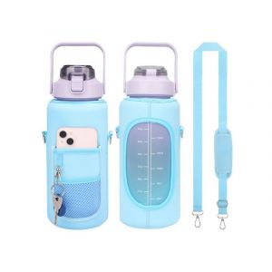 Sac Porte-Bouteille En N&eacute;opr&egrave;ne Avec Sangle R&eacute;glable - Bleu - Neuf