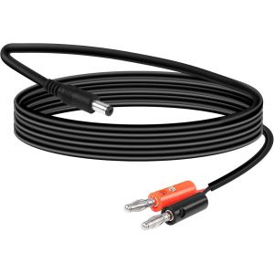 Câble de charge fiche banane 4 mm vers CC 5,5 mm × 2,1 mm, câble d'alimentation DC5521 mâle vers double fiche banane mâle, 18 AWG, pour équipement d'instrumentation DC 12 V-24 V, 2 m - Neuf