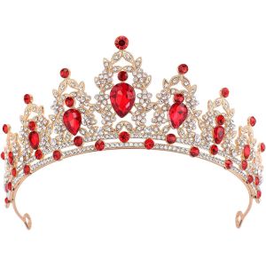Kal-Couronne D'anniversaire Pour Femmes Tiare De Cristal Pour Filles Accessoires De Cheveux Tiare De Mariage Couronne De Princesse Pailletée Serre-Tête De Fête Diadèmes Pour Femme - Neuf