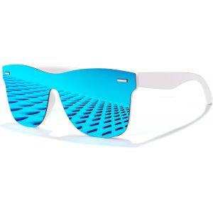 Lunettes De Soleil Homme Femme Polarisées Mode,Abat-Jour Plats Réfléchissants En Une Seule Pièce Pour Conduite Pêche Protection Uv - Neuf