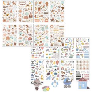 Scrapbooking Autocollant, 8 Pages 424 Pièces Stickers Ordinateur Portable, Autocollants Noel, Autocollants Décoratifs Personnalisé, Pour Scrapbooking, Cahiers, Albums Photos - Neuf