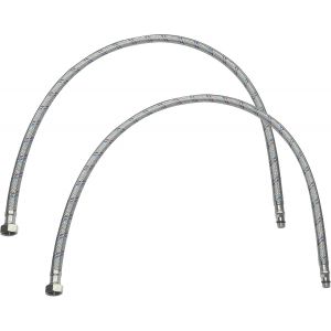 KALANKA-- C51111 - Lot de 2 flexibles d'alimentation pour mitigeur femelle 3/8''- mâle M10 - longueur 800mm - flexible de raccordement/salle de bain/cuisine - flexible de robinetterie sanitaire - Neuf