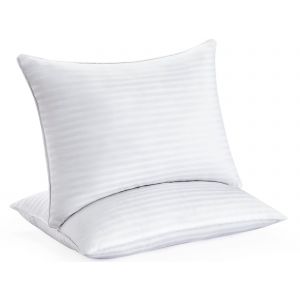 Taille du lit Ensemble de 2 lits Queen Hotel des Oreillers en Duvet de Rechange en Coton Couvre Hypoallergénique, Lavable en Machine 20x28 Pouces Blanc - Neuf
