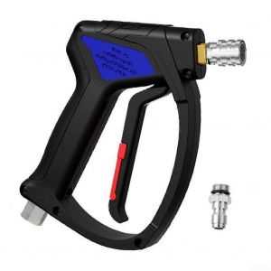 Poignée pour nettoyeur haute pression 35,6 cm, design ergonomique, matériau résistant aux chocs, noir, compatibilité 3/8 - Neuf