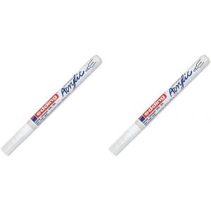 Marqueur Acrylique Fin - Blanc - 1 Feutre Acrylique Imperm&iquest;&iquest;Able - Pointe Ronde Fine 1-2 Mm- Peinture Acrylique Pour Peindre Sur La Toile, Le Papier Kraft, Le Bois Et La Pierre (Lot De 2) - Neuf